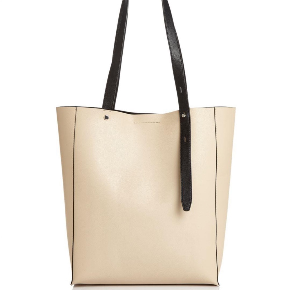 Rebecca Minkoff Cream and Black Tote